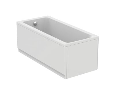 Cada baie rectangulara Ideal Standard Connect Air 150x70cm, acril, complet echipata cu panouri, sistem sustinere si sifon