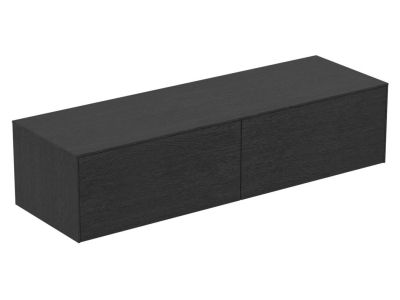 Dulap baza Ideal Standard Conca 160x50.5x37cm cu doua sertare, stejar inchis