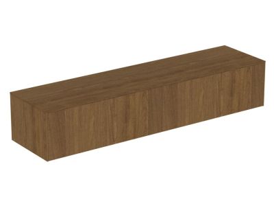 Dulap baza Ideal Standard Conca 198.5x50.5x37cm cu un sertar, nuc inchis