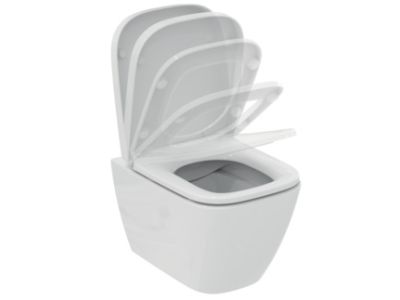 Set vas wc suspendat Ideal Standard i.life S Rimless+ si capac cu inchidere lenta, alb