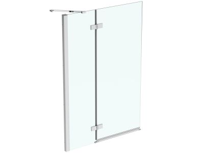 Paravan cada Ideal Standard I.life, element fix + element mobil, 100cm, orientare stanga, profil crom
