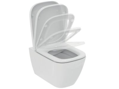 Set vas wc suspendat Ideal Standard i.life B Rimless+ si capac inchidere lenta, alb