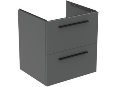Dulap baza Ideal Standard i.Life B cu 2 sertare, 60x50.5x63cm, gri mat