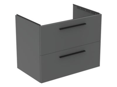 Dulap baza Ideal Standard i.Life B cu 2 sertare, 80x50.5x63cm, gri mat