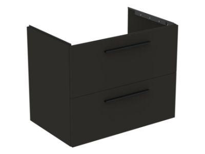 Dulap baza Ideal Standard i.Life B cu 2 sertare, 80x50.5x63cm, gri carbon mat