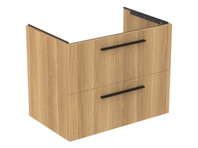 Dulap baza Ideal Standard i.Life B cu 2 sertare, 80x50.5x63cm, stejar natur