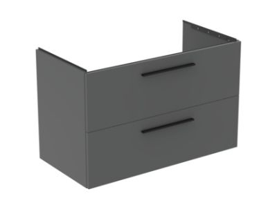 Dulap baza Ideal Standard i.Life B cu 2 sertare, 100x50.5x63cm, gri mat