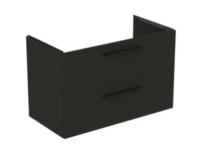 Dulap baza Ideal Standard i.Life B cu 2 sertare, 100x50.5x63cm, gri carbon mat