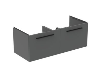 Dulap baza Ideal Standard i.Life B cu 2 sertare, 120x50.5x44cm, gri mat
