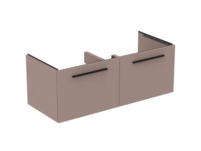 Dulap baza Ideal Standard i.Life B cu 2 sertare, 120x50.5x44cm, greige mat