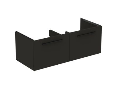 Dulap baza Ideal Standard i.Life B cu 2 sertare, 120x50.5x44cm, gri carbon mat