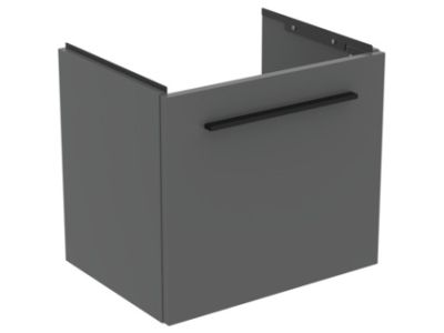 Dulap baza suspendat Ideal Standard i.life S cu un sertar, 50cm, gri quartz mat
