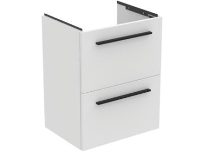 Dulap baza suspendat Ideal Standard i.life S cu doua sertare, 50cm, alb mat