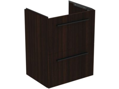 Dulap baza suspendat Ideal Standard i.life S cu doua sertare, 50cm, stejar cafeniu