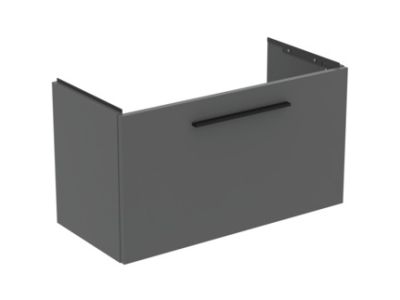Dulap baza suspendat Ideal Standard i.life S cu un sertar, 80cm, gri quartz mat