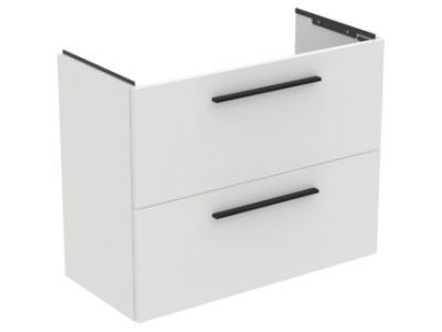 Dulap baza suspendat Ideal Standard i.life S cu doua sertare, 80cm, alb mat