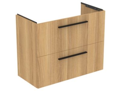 Dulap baza suspendat Ideal Standard i.life S cu doua sertare, 80cm, stejar natural
