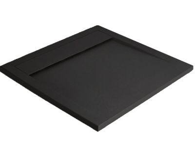 Cadita dus patrata slim Radaway Teos C 90x90x4cm, marmura, negru