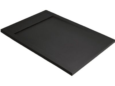 Cadita dus dreptunghiulara slim Radaway Teos F 110x80x4cm, marmura, negru