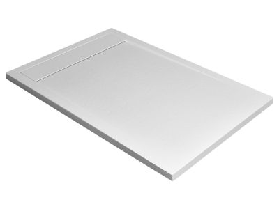Cadita dus dreptunghiulara slim Radaway Teos F 160x70x4cm, marmura, alb