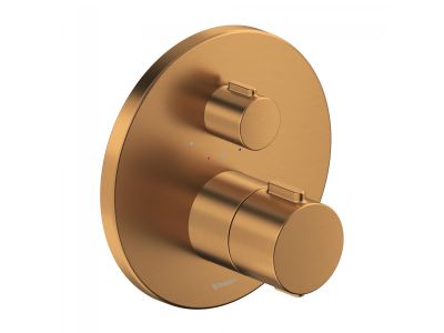 Baterie dus termostatata Duravit Thermo montaj incastrat, necesita corp ingropat, bronz periat