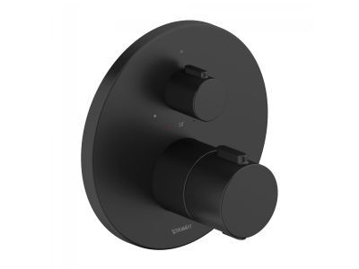 Baterie dus termostatata Duravit Thermo montaj incastrat, necesita corp ingropat, negru mat