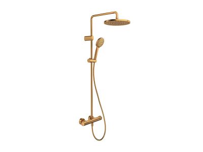 Coloana de dus Duravit System Shower 1000 cu baterie termostatata, bronz periat