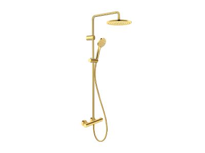 Coloana de dus Duravit System Shower 1000 cu baterie termostatata, auriu lucios
