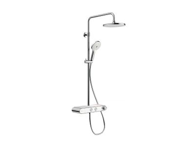 Coloana de dus Duravit C.1 Shower System Shelf 1050 cu baterie termostatata, crom