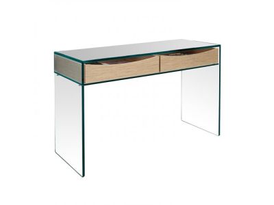 Masa consola Tonelli Design Gulliver 2, design M. U., 115x45cm, h 80cm, sticla transparenta