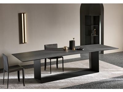 Masa Tonelli Design T5 ceramic, design Giulio Mancini, 200x100cm, h 75cm, baza grafit, top ceramic