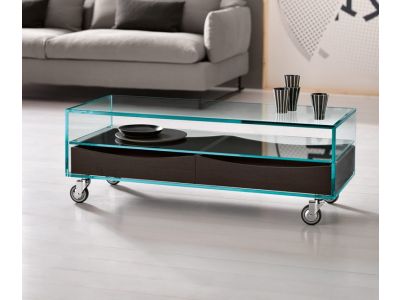 Masuta Tonelli Design Como, design Marco Gaudenzi, 113x45cm, h40cm, sticla transparenta