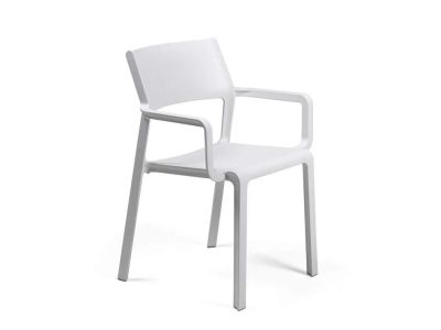 Scaun exterior Nardi Trill Armchair cu brate, alb