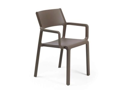 Scaun exterior Nardi Trill Armchair cu brate, maro