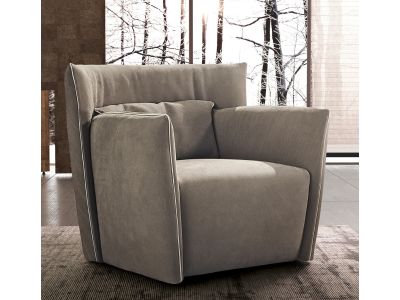 Fotoliu Gamma Tulip PNA, piele Burt F613, HandMade in Italy