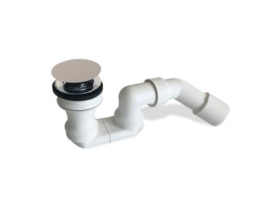 Sifon pentru cada fara preaplin Villeroy & Boch click-clack cu capac Almond