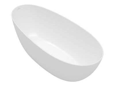 Cada ovala freestanding Villeroy & Boch Antao 170x75cm, fara preaplin, Stone White