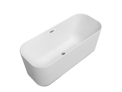 Cada freestanding Villeroy & Boch Finion Emotion 170x70cm, Design Ring, sistem iluminare LED, ventil click-clack crom, alb alpin