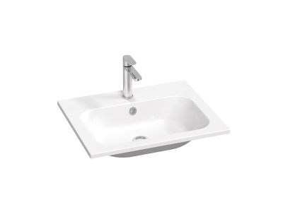 Lavoar Ravak Concept Chrome Slim 60x49cm, montare pe mobilier, alb