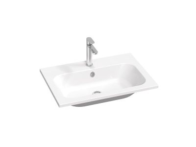 Lavoar Ravak Concept Chrome Slim 70x49cm, montare pe mobilier, alb