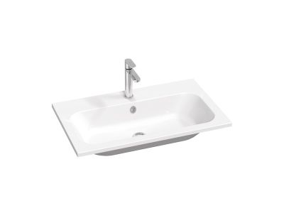 Lavoar Ravak Concept Chrome Slim 80x49cm, montare pe mobilier, alb
