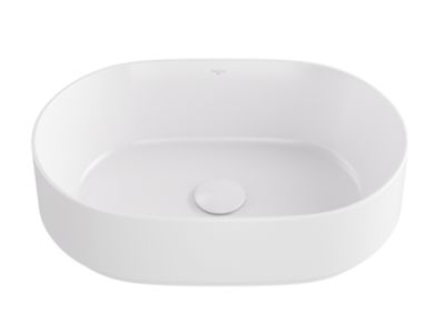 Lavoar tip bol Besco Lova Cera-Line 46x31cm, fara orificiu baterie, fara preaplin, alb