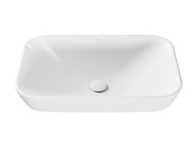Lavoar Besco Verga Cera-Line 51.5x34cm, montare in blat, fara orificiu baterie, fara preaplin, alb
