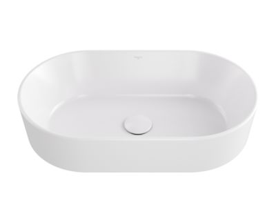 Lavoar tip bol Besco Lova Cera-Line 53x31.5cm, fara orificiu baterie, fara preaplin, alb