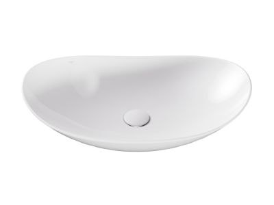 Lavoar tip bol Besco Viya Cera-Line 61.5x36cm, fara orificiu baterie, fara preaplin, alb