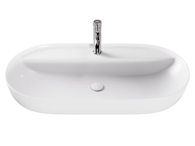 Lavoar Besco Anes Cera-Line 80x40cm, montare pe blat, alb