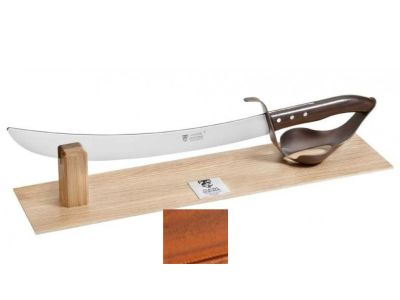 Sabie sabrare sampanie Claude Dozorme Design cu maner de lemn de trandafir, garda bronz, stand mahon