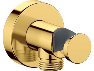 Conector fixfit Duravit Shower Roound cu agatatoare de dus, auriu lucios