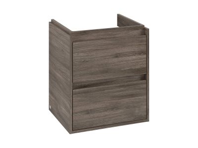 Dulap baza suspendat Villeroy & Boch Skyla cu 2 sertare, 522x596mm, Stone Oak