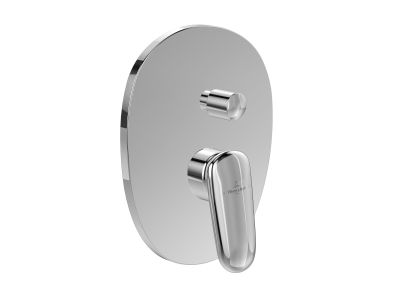 Baterie cada - dus Villeroy & Boch Antao cu montaj incastrat, necesita corp ingropat Vi-Box, crom